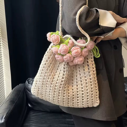 Petal Bloom™ Handmade Rosette Bag