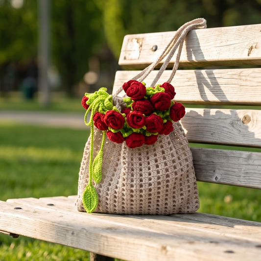 Petal Bloom™ Handmade Rosette Bag